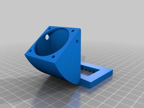 fanlayer tronxy x3 v2 3d printer parts 40mm fan duct 3d print model - Mito3D