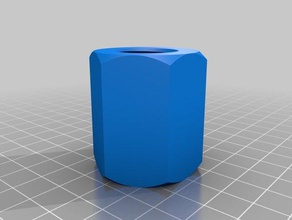 nut m21 step 3 height 40 width 34 parts customized 3d print model - Mito3D