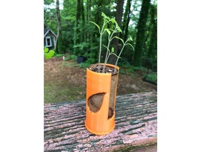 semente de starter exterior e jardim flor jardinagem reciclar sementes a primavera rolo papel higiénico 3d print model - Mito3D