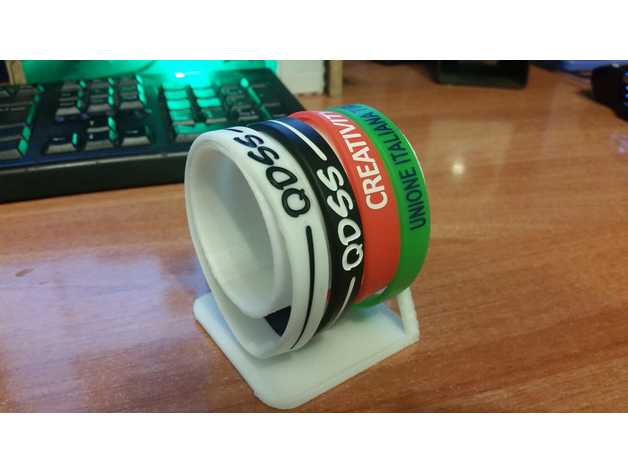 rubber bracelet holder 3d printing stand band 3D print model - Mito3D