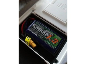 taranis x7 bandeja de la batería r c vehículos 3d print model - Mito3D