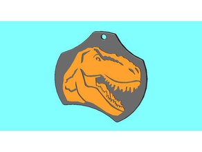 t-rex als Schlüsselanhänger Schilder & logos 3d print model - Mito3D