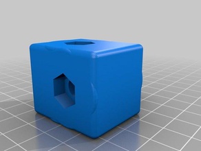 hexmate décalage de bloc à double broche L'impression 3d 3d print model - Mito3D