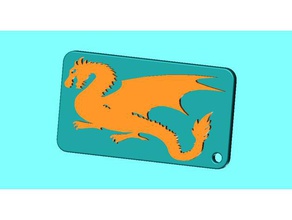dragon keyring signs & logos 3d print model - Mito3D