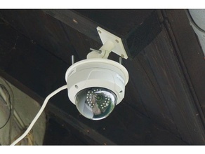 multi dome cam holder 3 hole camera mount 3d print model - Mito3D
