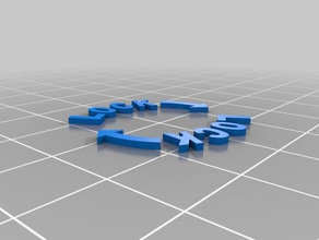text thumbwheel 3d printing 3d print model - Mito3D