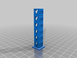 220-270 temp tower 3d printing tests customized 3d print model - Mito3D
