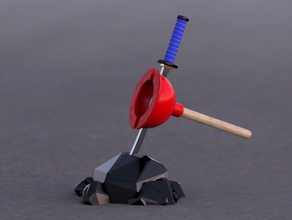 fortnite plunja oyuncak sahne ninja dalgıç prop 3d print model - Mito3D