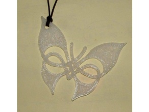 celta pingente de borboleta a moda 3dprintable animais o celtic charme legal é fácil rápido cabide jóias jewlery colar sketchup 3d print model - Mito3D