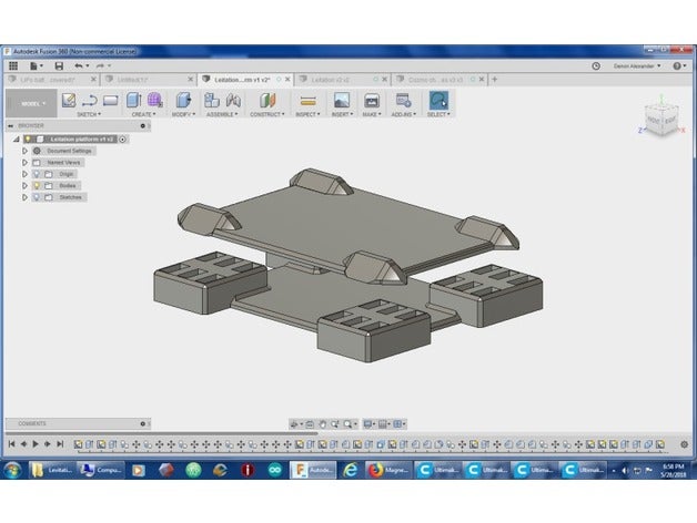 magnetic levitation learning 3D print model - Mito3D