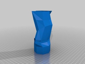 düşük poli vazo sanat 3d print model - Mito3D