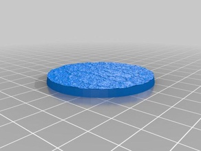 50mm textured ground base toy & game accessories customized 3d print model - Mito3D