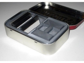 altoids de estaño la hoja afeitar almacenamiento portaherramientas y cajas cuchilla contenedor titular maquinilla el 3d print model - Mito3D