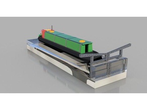 venice north narrow boat & lock vehicles barge canal narrowboat 3d print model - Mito3D