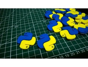 le langage de programmation python pin accessoires 3d print model - Mito3D