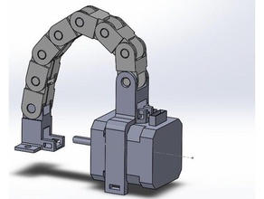 chain igus compatible nema 17 3d printer parts base holder link 0610018 nema17 bracket 3d print model - Mito3D
