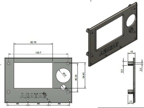 pantalla frontal de la cubierta tatara marco Impresora 3d las piezas 12864 lcd anet a6 a8 visualización lcd12864 3d print model - Mito3D