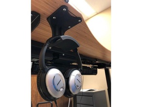 headphone holder office head headphones hanger 3d print model - Mito3D