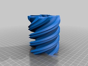 spiral screw vase decor flower 3d print model - Mito3D