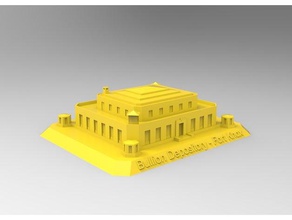 külçe altın deposu - fort knox 3d baskı Amerika ordu bina emanetçi federal rezervleri hükümet kentucky rezerv güvenlik Birleşik Devletleri ABD kasa 3d print model - Mito3D