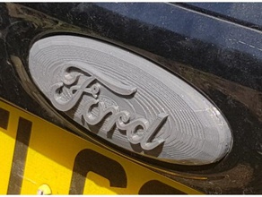 ford focus mk3 de inicialização da porta traseira emblema a indústria automotiva 3d print model - Mito3D