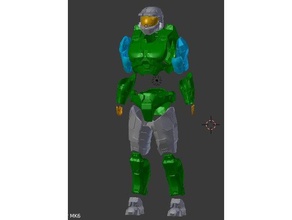 halo 3 - mark 6 master chief armor set no helmet costume cosplay vi 3d print model - Mito3D