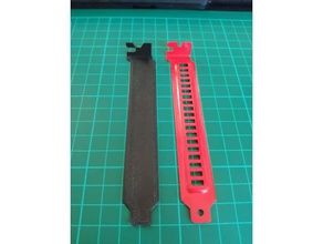 pcie bracket - full height blank electronics 3d print model - Mito3D