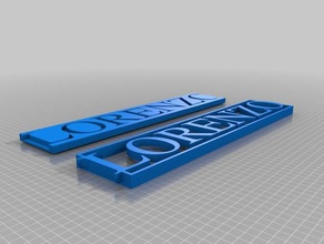 lorenzo signs & logos customized 3d print model - Mito3D