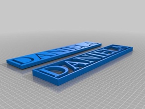 daniela signos y logotipos personalizado 3d print model - Mito3D