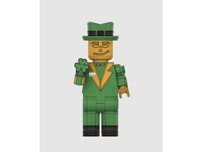 irish leprechaun lego guy single & multi-color models 3d print model - Mito3D
