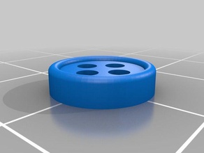 10mm paramétrique bouton plat accessoires personnalisé 3d print model - Mito3D