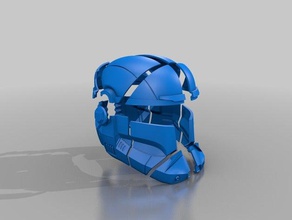 sw republic commando capacete dividir prontos para impressão A 3d 3d print model - Mito3D