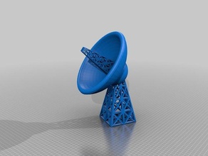 parabolic antenna - alien surfgirls ver buildings & structures 3d print model - Mito3D