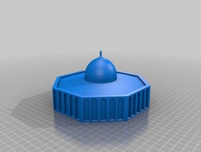 cúpula da rocha v10 A impressão 3d 3dprinting prédio rock 3d print model - Mito3D