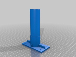 tube holder suport buildings & structures anchorage fixing grafting plate 3d print model - Mito3D