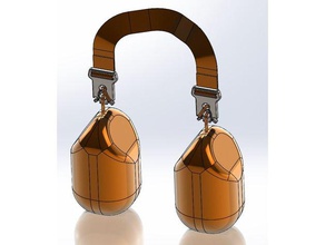um den Hals über die Schulter strap shopping bag carrier sport & im freien Kunststoff-Tasche shopping-Tasche 3d print model - Mito3D