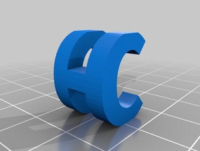 meine angepasste 3d-ambigram - ch interaktive Kunst kundengebundene 3d print model - Mito3D
