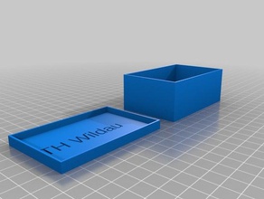 box mıt schrift im boden deckel ofis özelleştirilmiş 3d print model - Mito3D