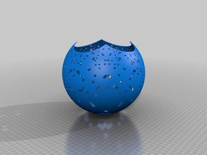 my customized stereographic projection math art 3d print model - Mito3D