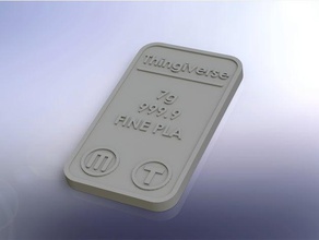 24 Karat reines pla-bar Münzen und Abzeichen bar gold Geld pla rein eine Tafel thingiverse 3d print model - Mito3D