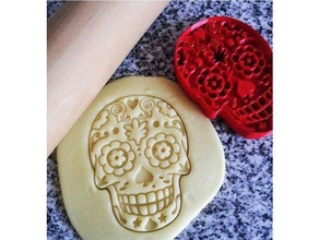 mexican skull cookie cutter kitchen & dining 3d print model - Mito3D
