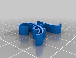 fancy letter h 1 customized 3d print model - Mito3D