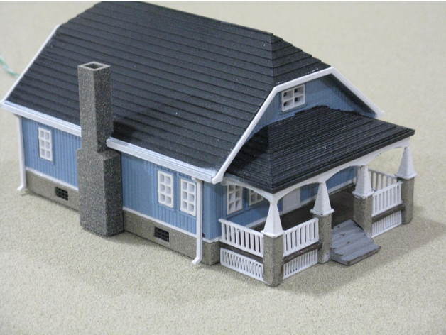ho escala bungalow edifícios e estruturas modelo de estrada ferro 3D print model - Mito3D
