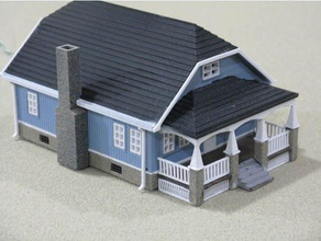 ho escala bungalow edifícios e estruturas modelo de estrada ferro 3d print model - Mito3D