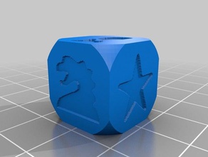 Insel dado ist ausbau 1 Würfel kundengebundene 3d print model - Mito3D