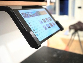 ipad mini simple shelf mount tablet holder stand 3d print model - Mito3D