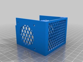 remix anycubic i3 mega fan shroud honeycomb front visibility 3d printer parts extruder hotend noise reducing 3d print model - Mito3D