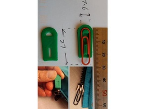 zipper tag replacement parts 3d print model - Mito3D