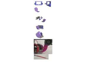 3 nozzle cooling fan holder design 3d printer accessories colors print 3d print model - Mito3D
