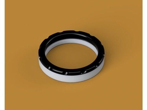 große 5in 127mm Vergrößerungsglas-Rahmen Werkzeug-Halterungen & - Boxen Objektiv Halter mit der Lupe ring Gewinde 3d print model - Mito3D